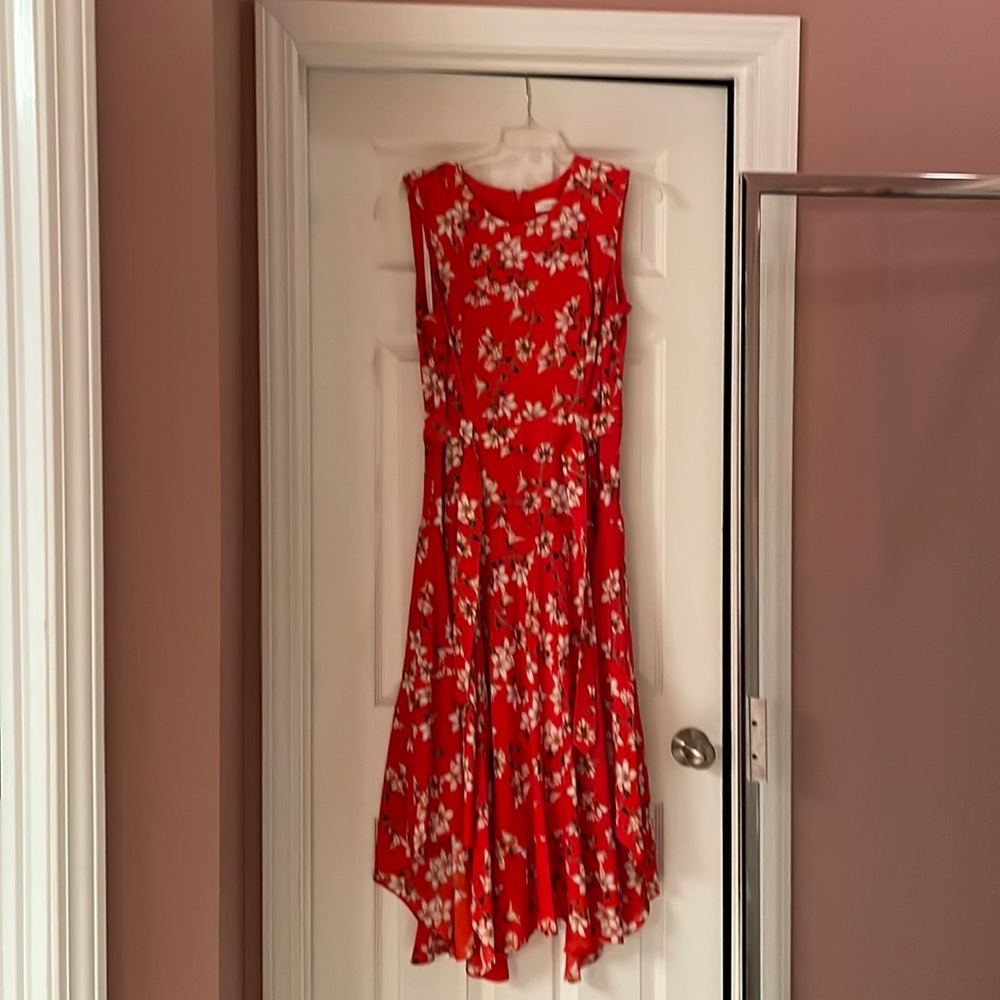 Beautiful red flower dress.